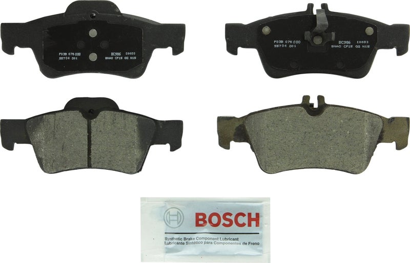 بوش مجموعة وسادات فرامل قرص السيراميك الفاخرة من BOSCH BC986 - متوافقة مع مجموعة مختارة من مرسيدس بنز CL500 CL550 CLS500 CLS550 E320 E350 E500 E550 S350 S400 S430 S500 S550 SL500 SL550؛ مؤخرة - Image 1